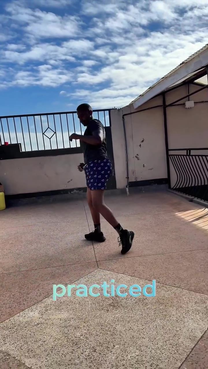 Rooftop shadow boxing workout in Nairobi