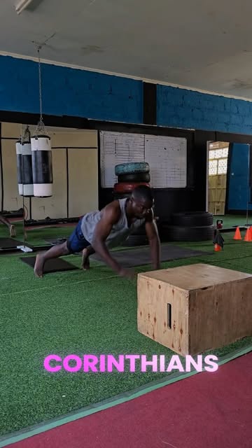Calisthenics push-up training on gym turf in Nairobi