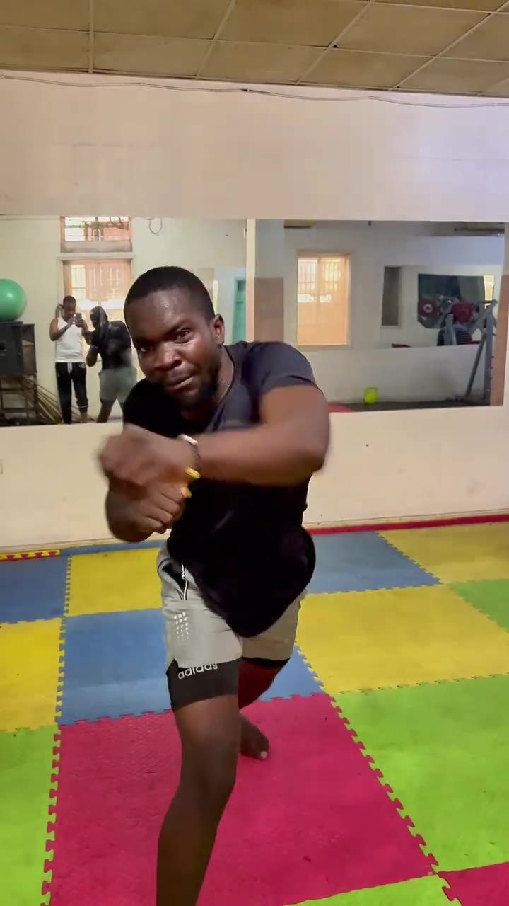 MMA striking drill during a training session in Nairobi